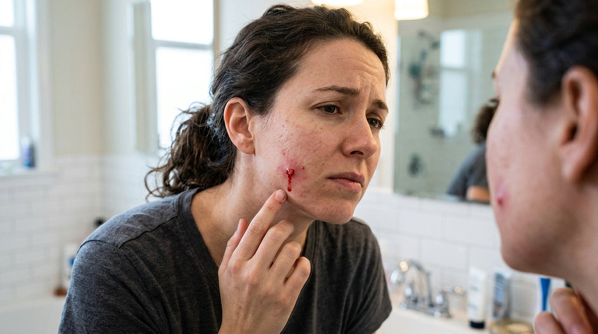 Overnight Pimple Patches | Hydrocolloid + Tea Tree Oil for Bleeding Pimples
