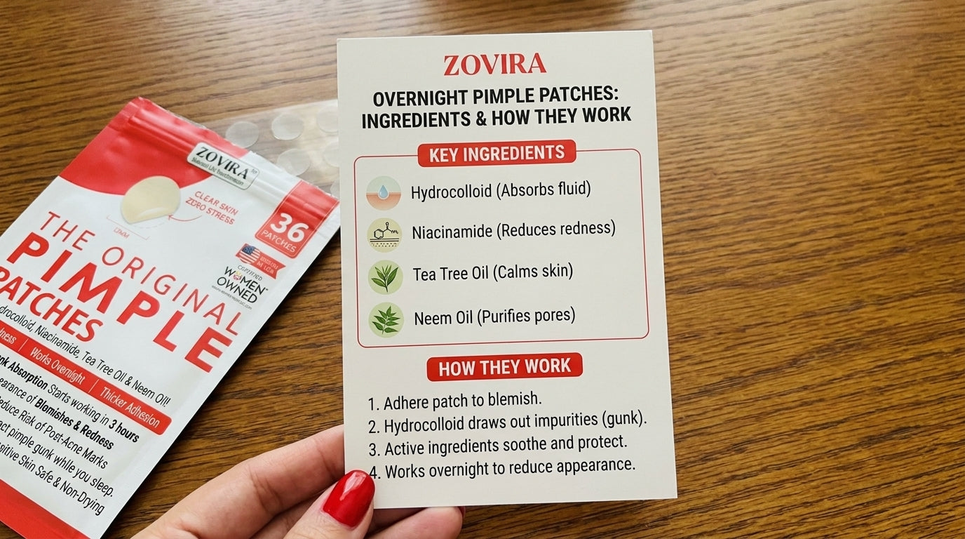 What Ingredients Are in Overnight Pimple Patches - and How They Work