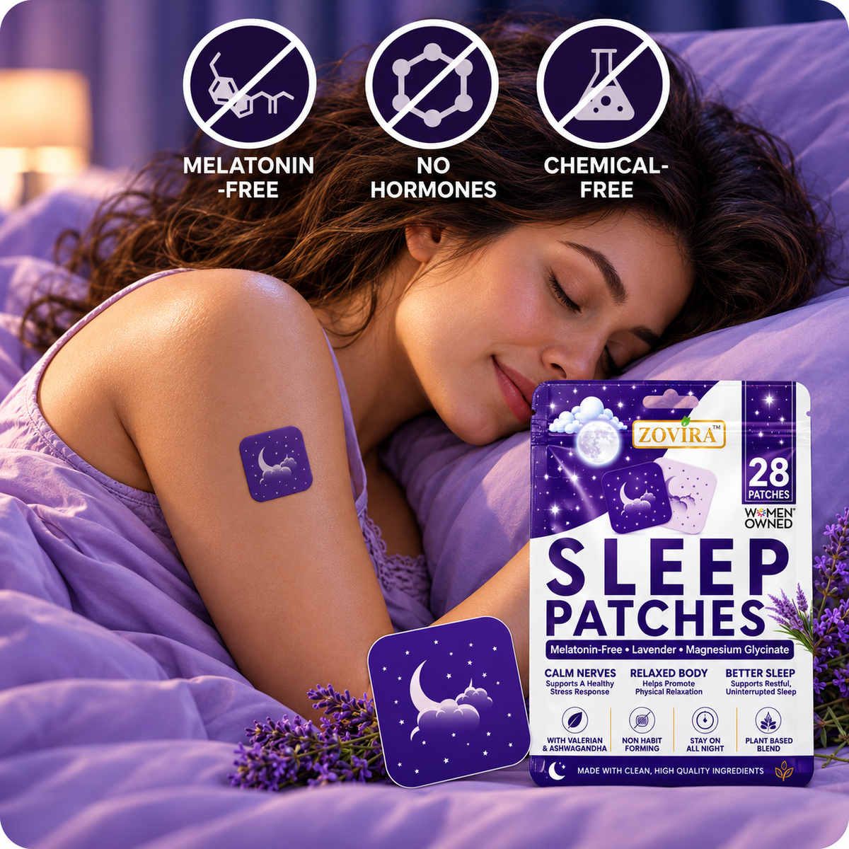 Sleep Patches Melatonin-Free  | Lavender & Magnesium