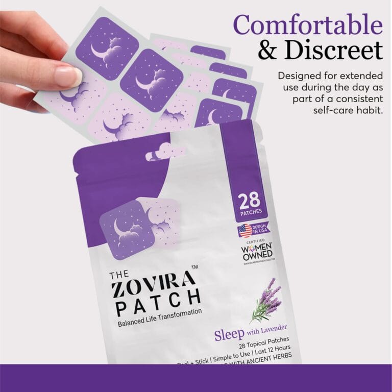 Zovira Sleep Patch with Lavender, 28-pack for balanced life transformation and discreet self-care.